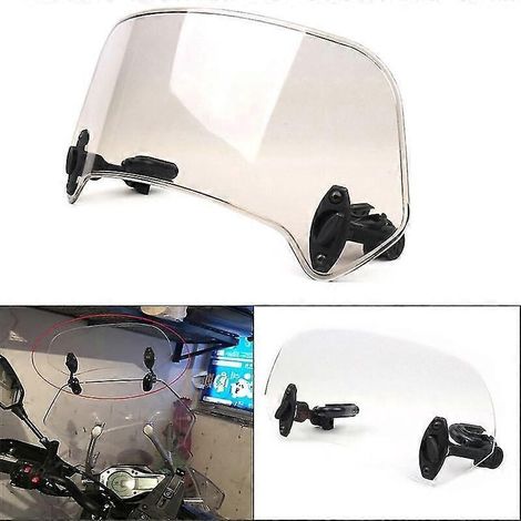 Déflecteur d'air de pare-brise réglable pour moto Moto Guzzi, MV Agusta, Bajaj, CFmoto, Gilera, Sym - Grand modèle transparent (1/5)