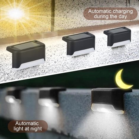 Lot De 12 Lampes Solaires Pour Jardin Extérieur - Ip65 - Étanche - Pour Terrasse, Décoration De Jardin, Clôtue, Marches Et Escaliers (Blanc Chaud, Noir) [Classe Énergétique A] (1/5)