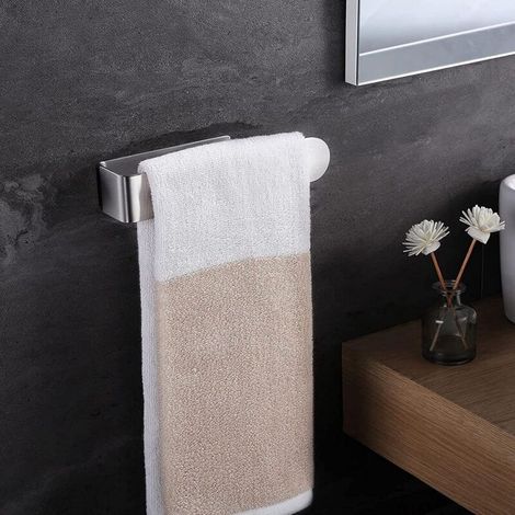 Porte Serviettes De Salle,Porte-Serviettes à Main Auto,Serviettes en Acier Inoxydable SUS-304,-Adhésif Serviette Barre sans Perçage, pour Cuisine, Salon et Chambre à Coucher(37CM) (1/5)
