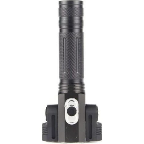 Lampe de poche rechargeable LED haute luminosité, 3 têtes orientables à 180°, modes lumineux réglables (T6 + XPE), idéale pour camping, bricolage et secours (1/4)