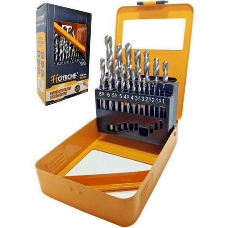 Set 25 punte elicoidali per trapano HSS ferro misure da 1 a 13mm Art. 501003