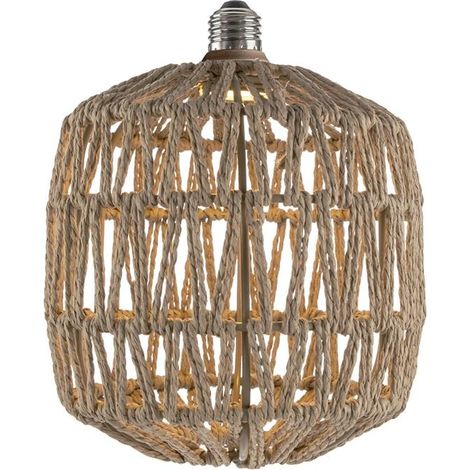 Tulipa LED de Cuerda Natural 4W 3000K 203mm x 165mm para Lámpara de Techo
