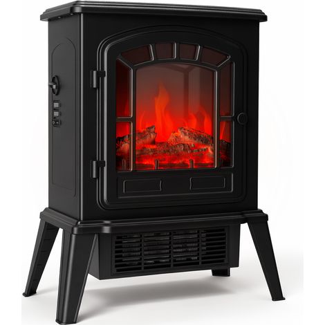 Jiubiaz Elektrischer Kamin 900/1800 W mit PTC-Heizelement und LED-Flamme (1/5)