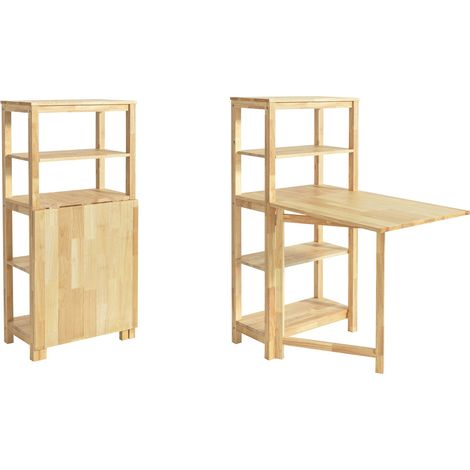 SoBuy Tavolo Cucina Piccolo Tavolo da Cucina Allungabile Tavolino da Pranzo Credenza Scaffale tavolini pieghevoli FWT70-N (1/5)