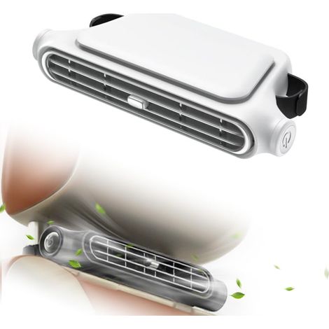 2PCS USB Car Seat Fan, Portable Backseat Cooling Fan with 3 Speeds for Driver, Passenger & Rear Seats,White (1/5)