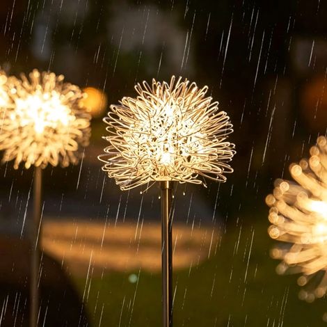 Lampe solaire de jardin "Pissenlit", IP65, à planter, pour terrasse et allées (1/5)