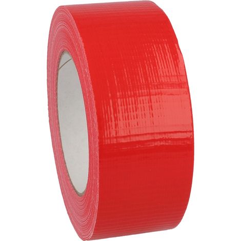 tecuro Gewebeband 518, 140 my, PE-beschichtetes Gewebe, rot 48 mm x 50 m