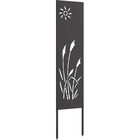 Écran de confidentialité de jardin Fretwork Noir 32 x 140 cm