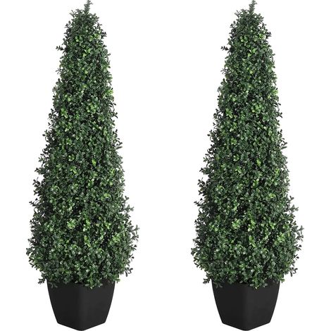 Alberi artificiali di forma topiaria, design realistico, ideali per la decorazione d'interni, 90 cm (1/2)