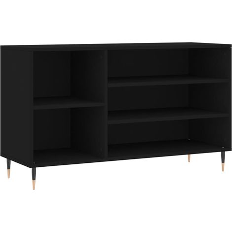 Maison Exclusive - Zapatero madera contrachapada negro 102x36x60