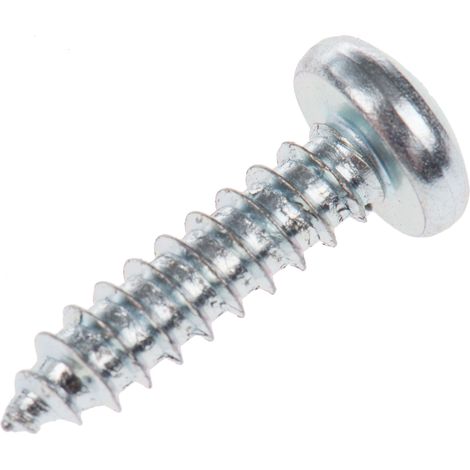 Vis autotaraudeuse RS PRO, N°10 x 19mm, tête Cylindrique, en Acier ( Prix pour Boîte de 100 ) (1/2)