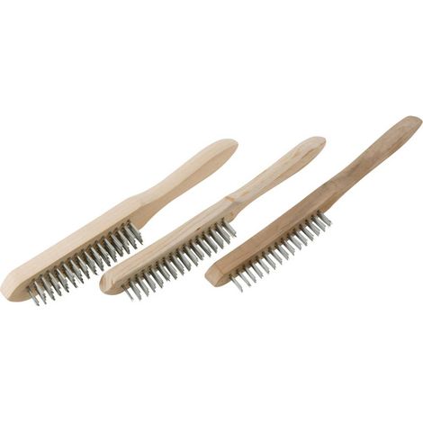 Spazzola metallica kwb 923190 3 pezzi legno acciaio (1/3)