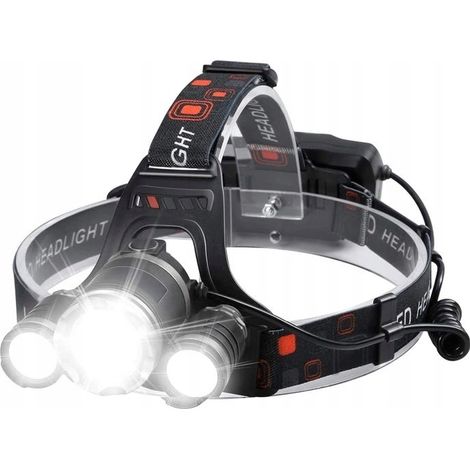 Lampada frontale potente e regolabile con 3 LED (1/5)
