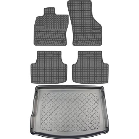 Ensemble de tapis de sol en caoutchouc pour Seat Leon IV Hatchback (à partir de mars 2020) + tapis de coffre (1/5)