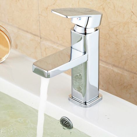 Trade Shop - Grifo Monocomando Para Lavabo De Baño Monocomando Latón Cromado - (1/5)
