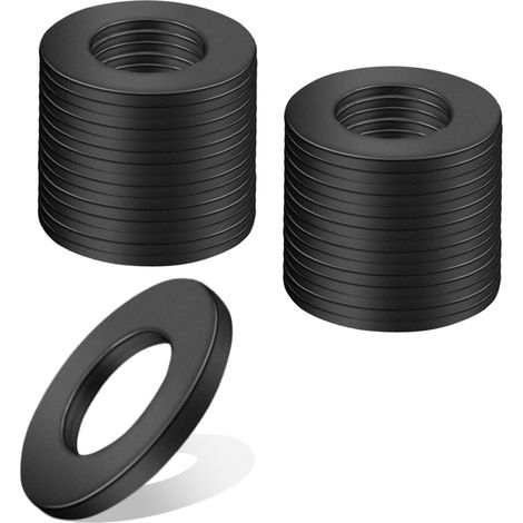 30 Pièces Rondelle M6 Rondelles Rondelle Inox M6 Joint Torique Noir Acier Inoxydable A2 V2A Rondelles Plates Rondelle de Blocage Bagues D'étanchéIté pour Vis et Boulons Filetés (1/5)