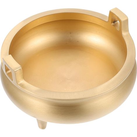 Porte-Parfum en Cuivre Pur Style Rétro, Brûleur de Parfum Bouddhiste Petit Format, Décoratif pour Aromathérapie Intérieure et Usage Domestique (1/5)
