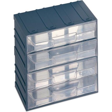 Terry 0610228 Vision 14 Cassettiera Portaminuterie 4 Cassetti ad Incastro 20,8x13,2x20,8 cm colore Verde