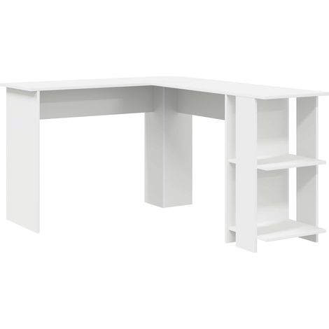 Corner Desk White 140 x 113.5 x 75 cm Engineered Wood vidaXL