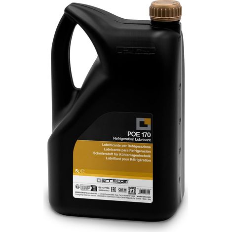 POE 170, Lubrifiant pour Refrigeration, viscosite 170, reservoir de 5 L