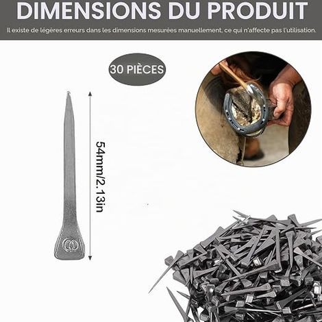E5 Horseshoe Nails Horseshoe Pegs for Securing Lead or Glass Horse Racing (54mm) (1/4)