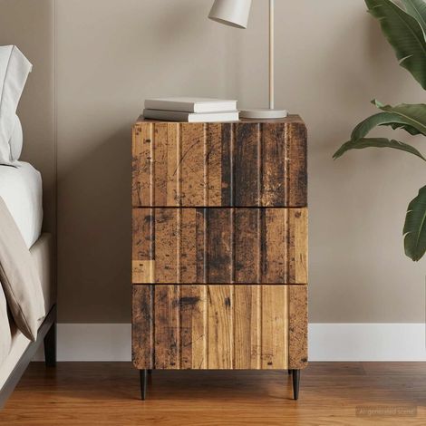 vidaXL Armadio da Notte con cassetto Legno antico 43x 41 x 68 cm (1/5)