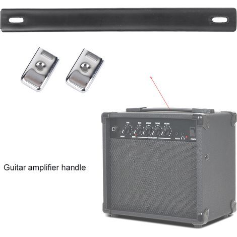 Poignée de transport vintage en similicuir noir pour amplificateurs guitare Ampeg, durable et résistante (1/3)