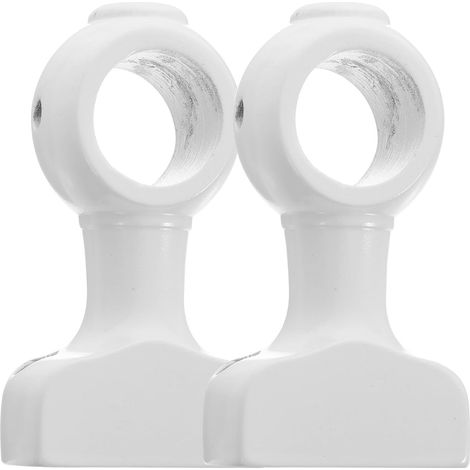 Lot de 2 Supports de Tringle à Rideau en Bois Blanc 28 CM Fixation Murale Robuste pour Rideaux Simples ou Doubles Accessoires de Décoration Intérieure pour Salon Chambre et (1/5)