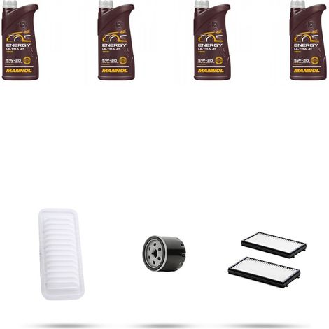 Kit tagliando 3 FILTRI e 4L OLIO compatibile con Mazda 2 (DE) 1.3 55kw dal 2007 (1/4)