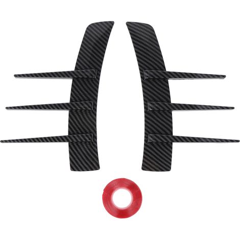 1 paio di profili per prese d'aria laterali del paraurti, adesivi universali per parafanghi auto, alette morbide, kit spoiler per serie E90 E91, stile fibra di carbonio. (1/4)
