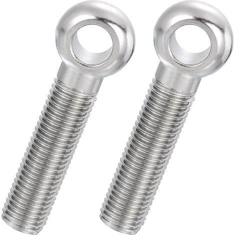 2 Pcs Boulon à Œil M20x90mm Boulon à Œillet de Levage pour Balancement d'Épaule, Vis Filetage Complet en Acier Inoxydable 304, Filetage Métrique Trou Coulissant, Couleur Argentée (1/5)