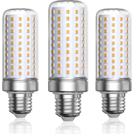 Ampoule LED E27 Blanc Chaud 3000K, 1800LM, Équivaut à Ampoule Halogène 200W Lampe,Ampoules Maïs Lampe Led E27 pour salon, lustre, porche (Non dimmable,Lot de 3) (1/4)