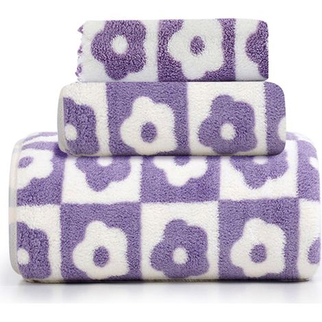 Serviette florale vintage plus douce que le pur coton, absorbante, pour le visage et le séchage, idéale pour les couples. Ensemble de serviettes de bain et de toilette. (1/5)