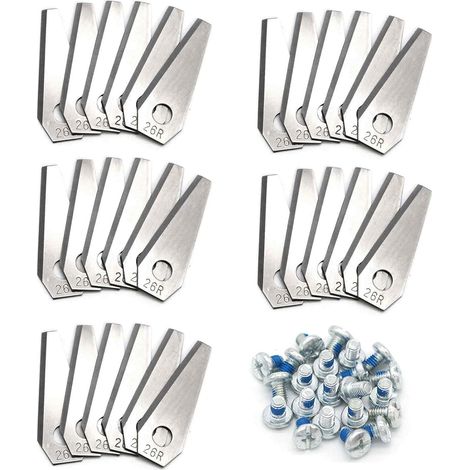 Lames de tondeuses, 30 Pcs Lame Tondeuse Gazon, Lames Durables en Forme de Losange pour les robot tondeuse Bosch , avec Vis