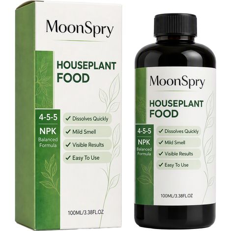 MOONSPRY Houseplant Fertilizer, Liquid Fertilizer, Balanced Nutrient Solution for the Daily Care of Green Plants (1/5)