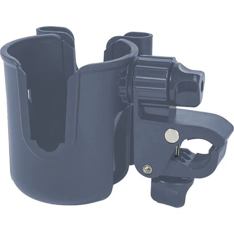 Support Universel Pour Gobelet Et Téléphone - Fixation Par Pince À 360° - Compatible Fauteuil Roulant Marcheur Scooter - Noir