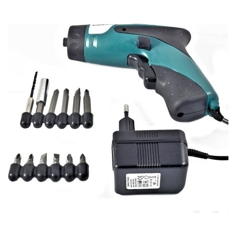 Avvitatore/Cacciavite a batteria 3,6V completo di inserti