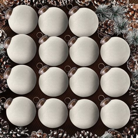 Boules De Décoration De Noël - 15 Pièces - Texture Velours - Diamètre 6 Cm - Pour Arbre De Noël Porte Mur Et Intérieur (1/5)