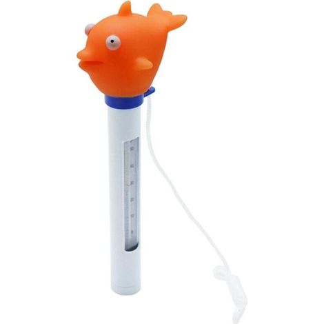 Thermomètre de piscine flottant Thermomètre d'eau de bassin incassable avec cordon Grande taille pour une lecture facile (1/5)