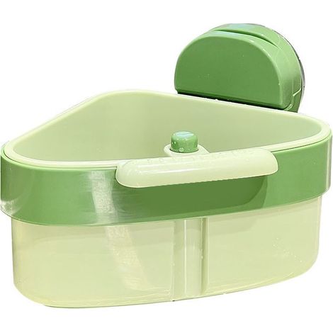 Passoire Evier Cuisine d'angle à Ventouse CréPine pour Collecter Les DéChets Alimentaires (1, Green) (1/5)