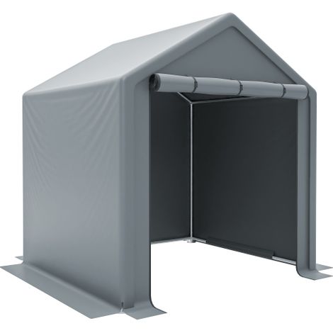 Abri vélo extérieur 190x170x200 cm gris foncé, abri outils extérieur en PE 170 g/m², tente de stockage jardin acier galvanisé