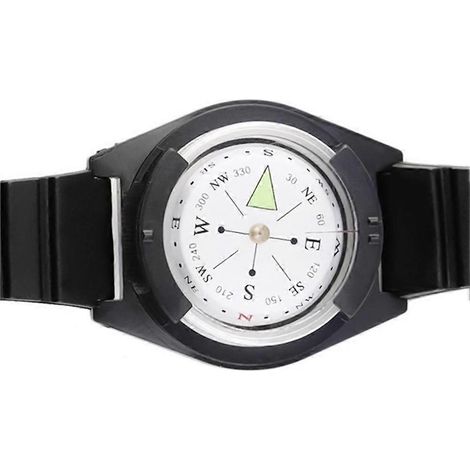 Mini bracelet-boussole d'extérieur portable et détachable, idéal pour la randonnée et les voyages, comme outil de survie d'urgence. (1/5)