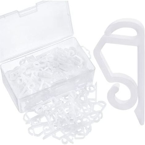 Clip de fixation pour guirlande lumineuse de Noël, crochet de gouttière extérieur, clip de fixation résistant aux intempéries pour décoration de Noël (blanc, 120) (1/5)