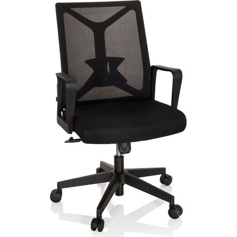 Bürostuhl / Drehstuhl ENCO Netzstoff schwarz klappbar hjh OFFICE (1/5)