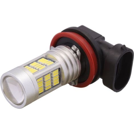 TrAdE Shop Traesio - Lampada Luci Auto H11 10w 1080lm Bianco Light Led Smd Canbus Fendinebbia Nebbia -