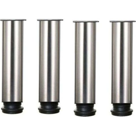 Möbelfüße – 4er-Set höhenverstellbare Edelstahl-Möbelfüße für Sofa, Tisch, Schrank – 20 cm x 20 cm – (1/4)