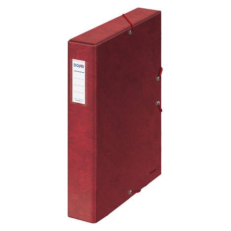 CAJAS DE PROYECTOS CARTÓN FORRADO LOMO DE 5 CM ROJO CON ETIQUETA 245X350X50 DOHE 09729
