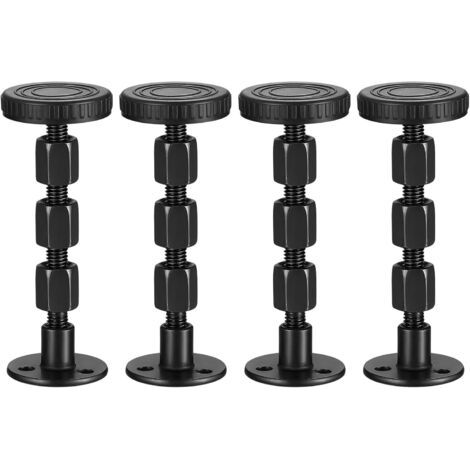 4 Pcs Lit Butées et Anti-Tremblement Réglables 84-110mm, Stabilisateur de Cadre de Lit Fileté Réglable Fixation de Lit, Outil Anti-Secousse Support pour Cadre de Lit, Canapés, Tables,Murs (1/3)