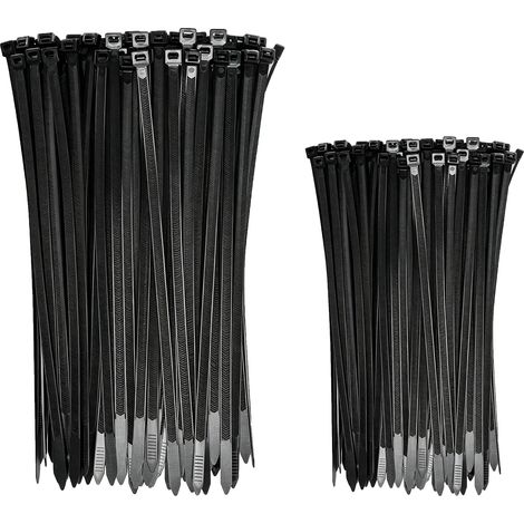 Lot de 200 serre-câbles noirs 300/200 x 4,8 mm (100 pièces chacun) (1/5)