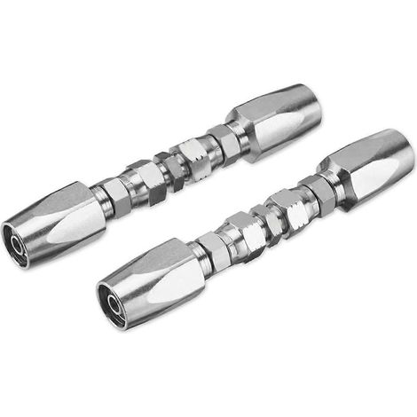 Kit de réparation de flexible hydraulique (2 pièces), réutilisable, raccord de réparation hydraulique réutilisable à 2 fils (3/8 pouce). (1/5)